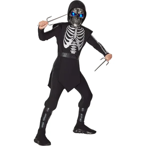 BOY Spirit Halloween Kids Light-Up Skeleton Ninja Costume