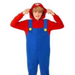 BOY Spirit Halloween Kids Mario Jumpsuit With Hood - Super Mario Bros.