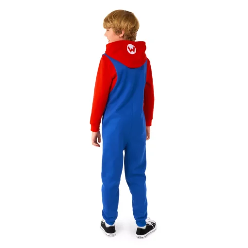 BOY Spirit Halloween Kids Mario Jumpsuit With Hood - Super Mario Bros.