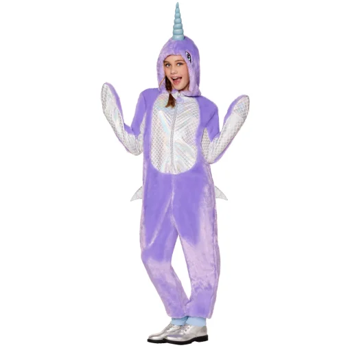 Spirit Halloween Kids Narwhal Jumpsuit Costume
