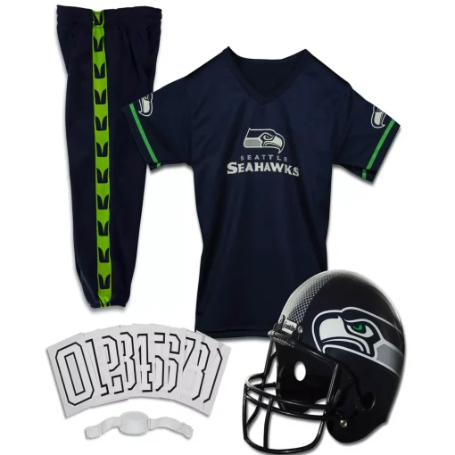 BOY Spirit Halloween Kids Seattle Seahawks NFL Deluxe Uniform Costume - Franklin Sports