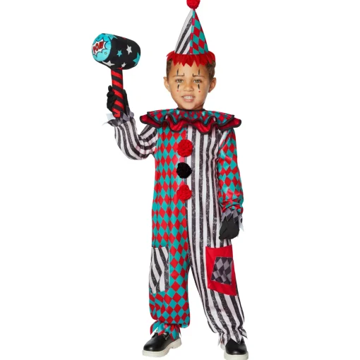 BOY Spirit Halloween Kids Trickster Clown Costume
