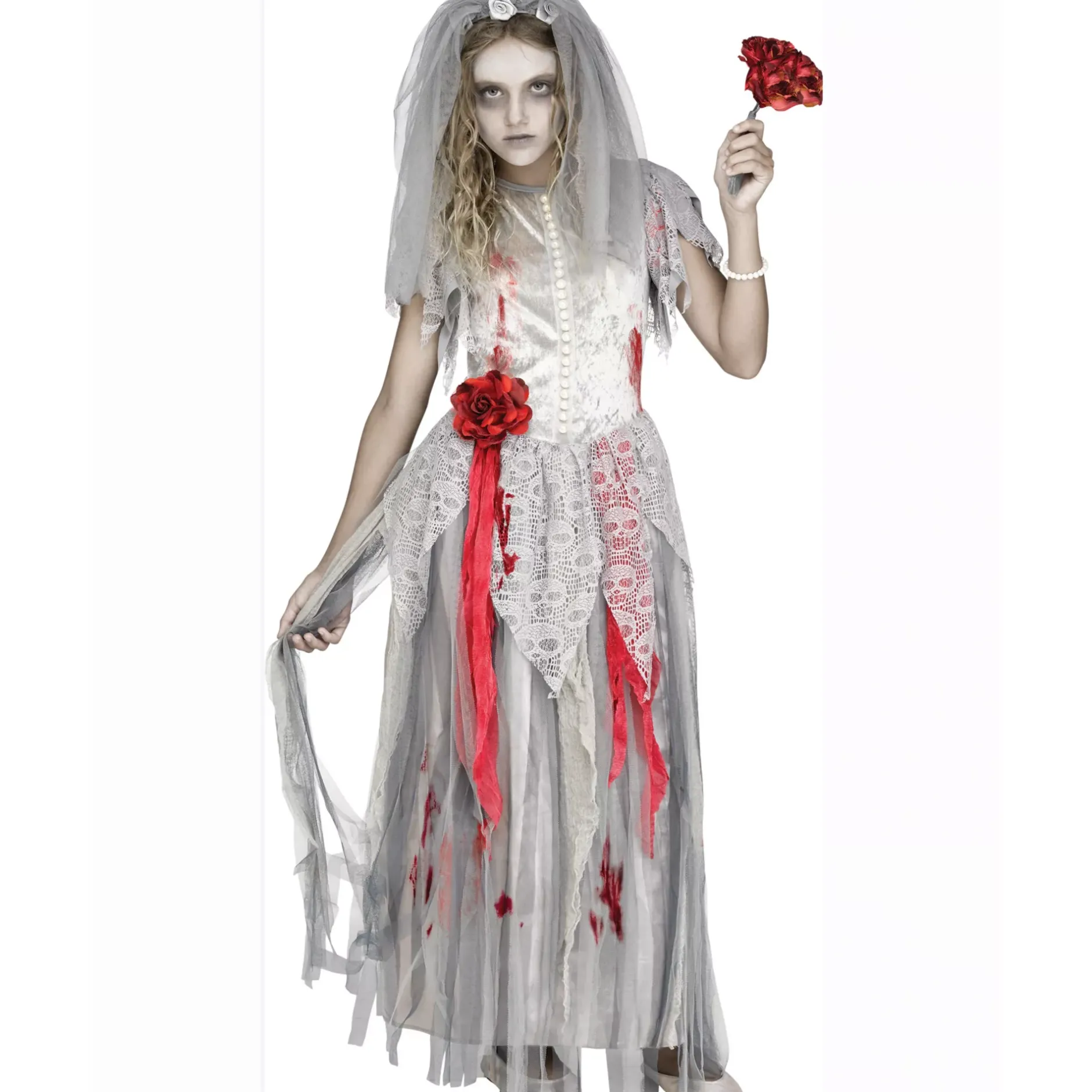 Spirit Halloween Kids Zombie Bride Costume