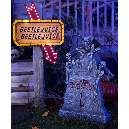 Spirit Halloween LED Here Lies Beetlejuice Tombstone
