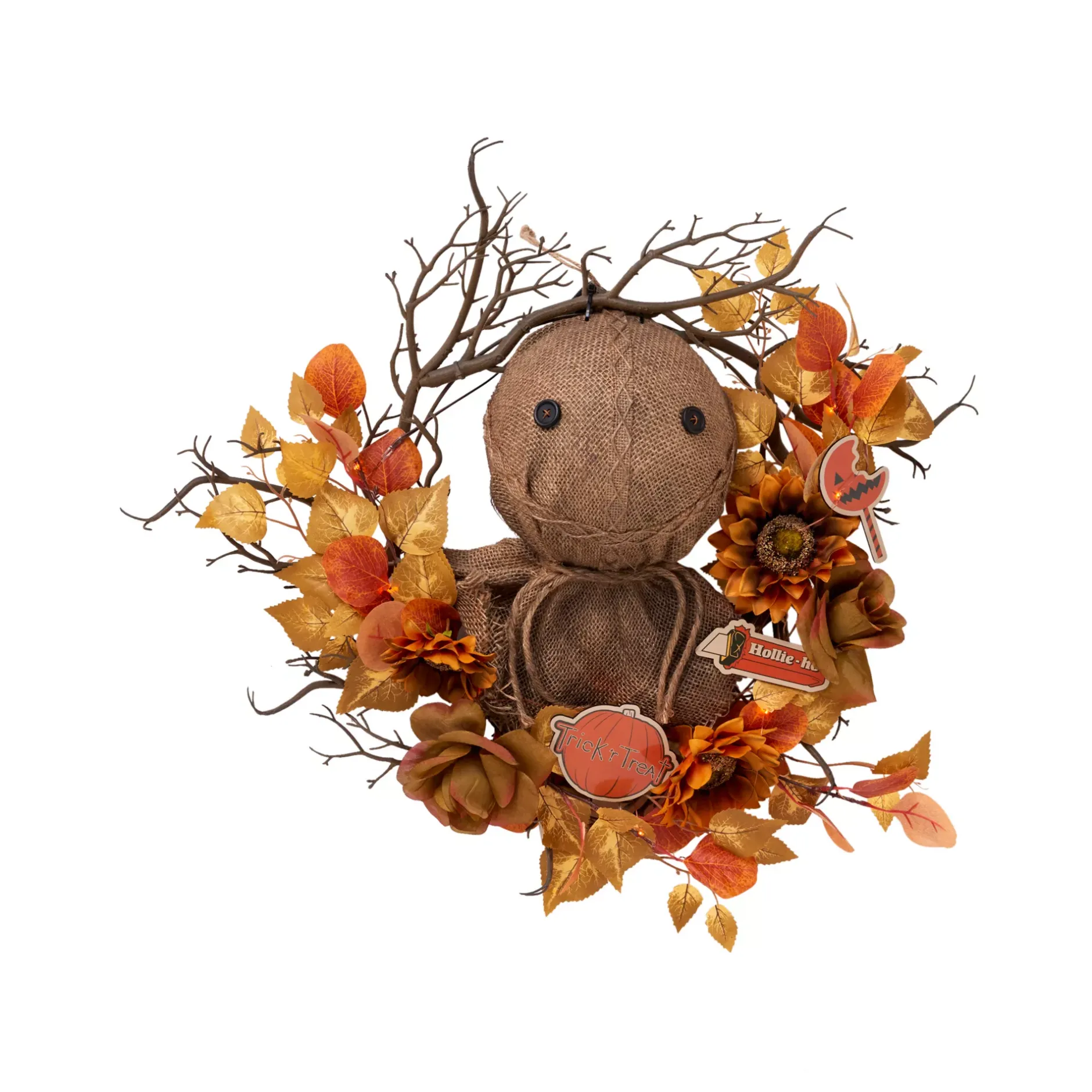 Spirit Halloween Light-Up Sam Wreath - Trick 'r Treat