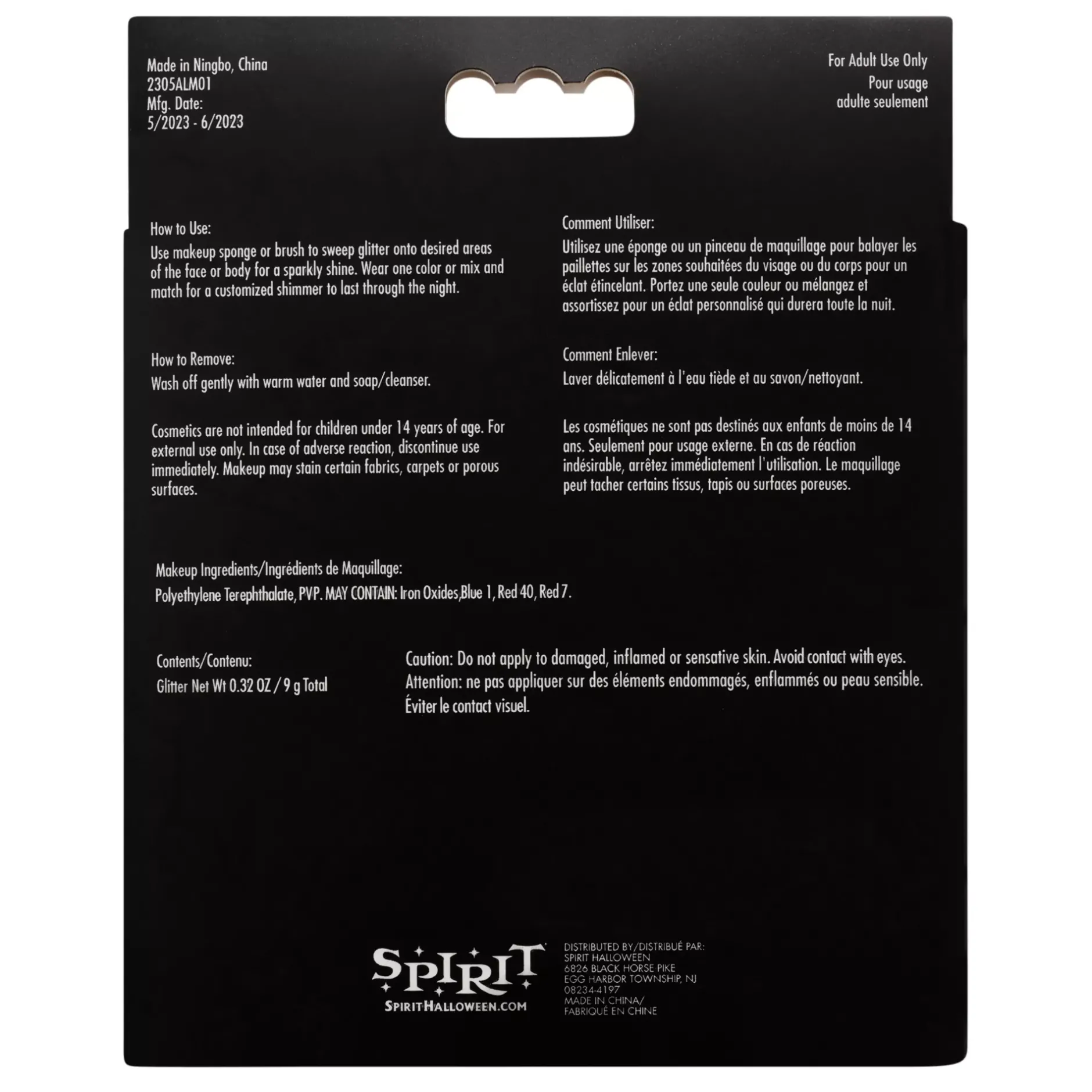 Spirit Halloween Loose Glitter Kit - 9 Pack