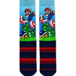 Spirit Halloween Mario Jumping Crew Socks - Super Mario Bros.