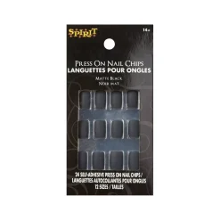 Spirit Halloween Matte Black Press On Nails