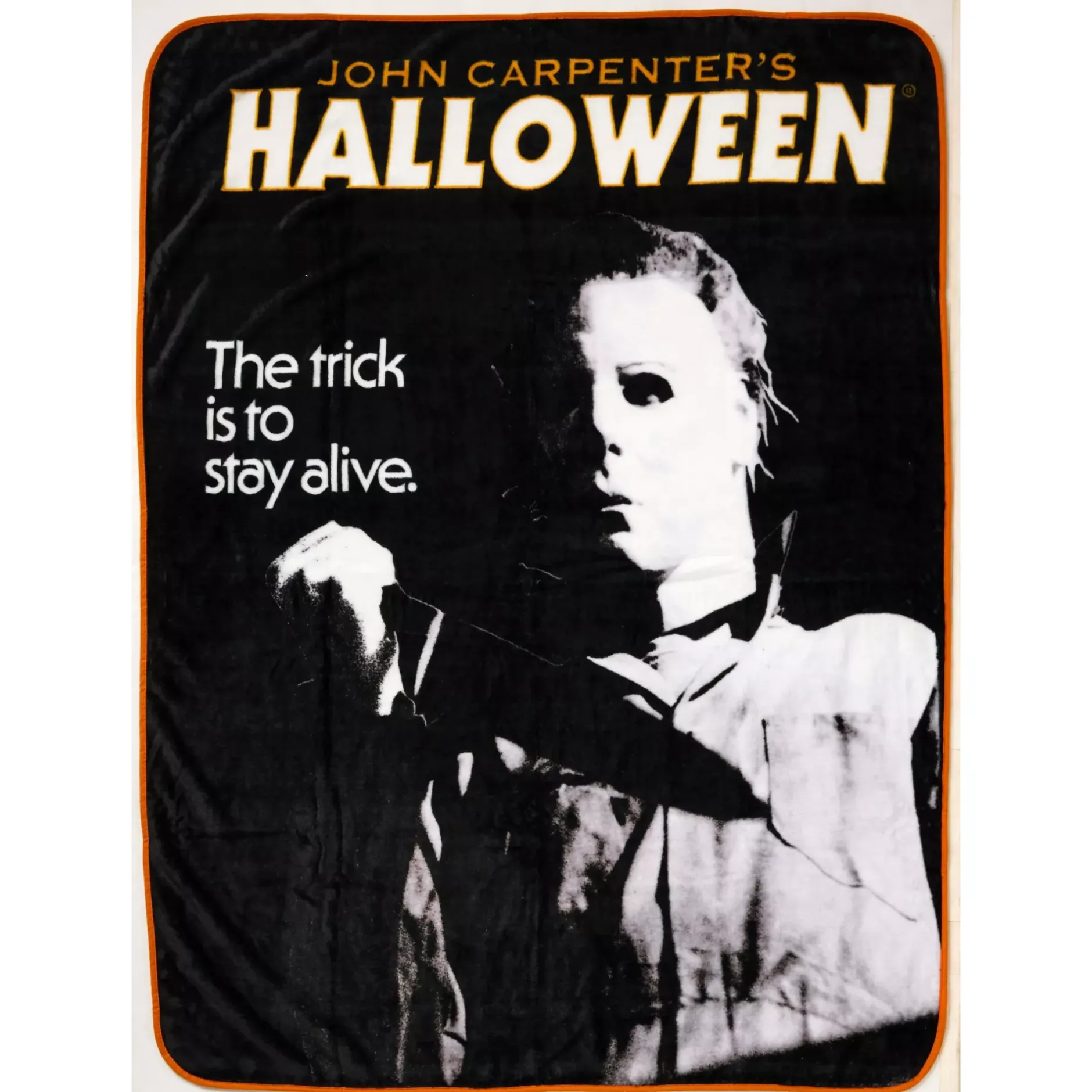 Spirit Halloween Michael Myers Vintage Knife Wielding Blanket - Halloween