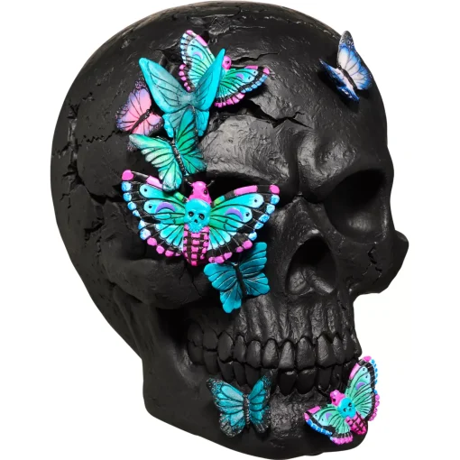 Spirit Halloween Mystical Arts Black Butterfly Skull