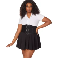 Women Spirit Halloween Plus Size Black Waist Cincher
