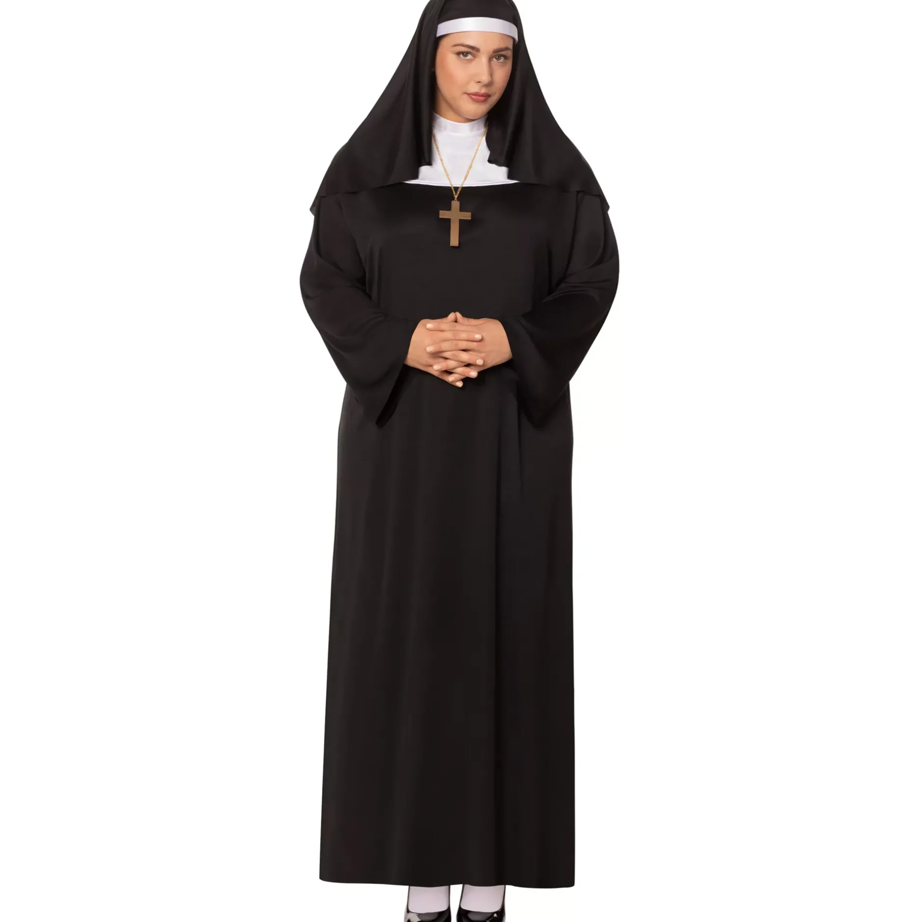 Women Spirit Halloween Plus Size Nun Costume