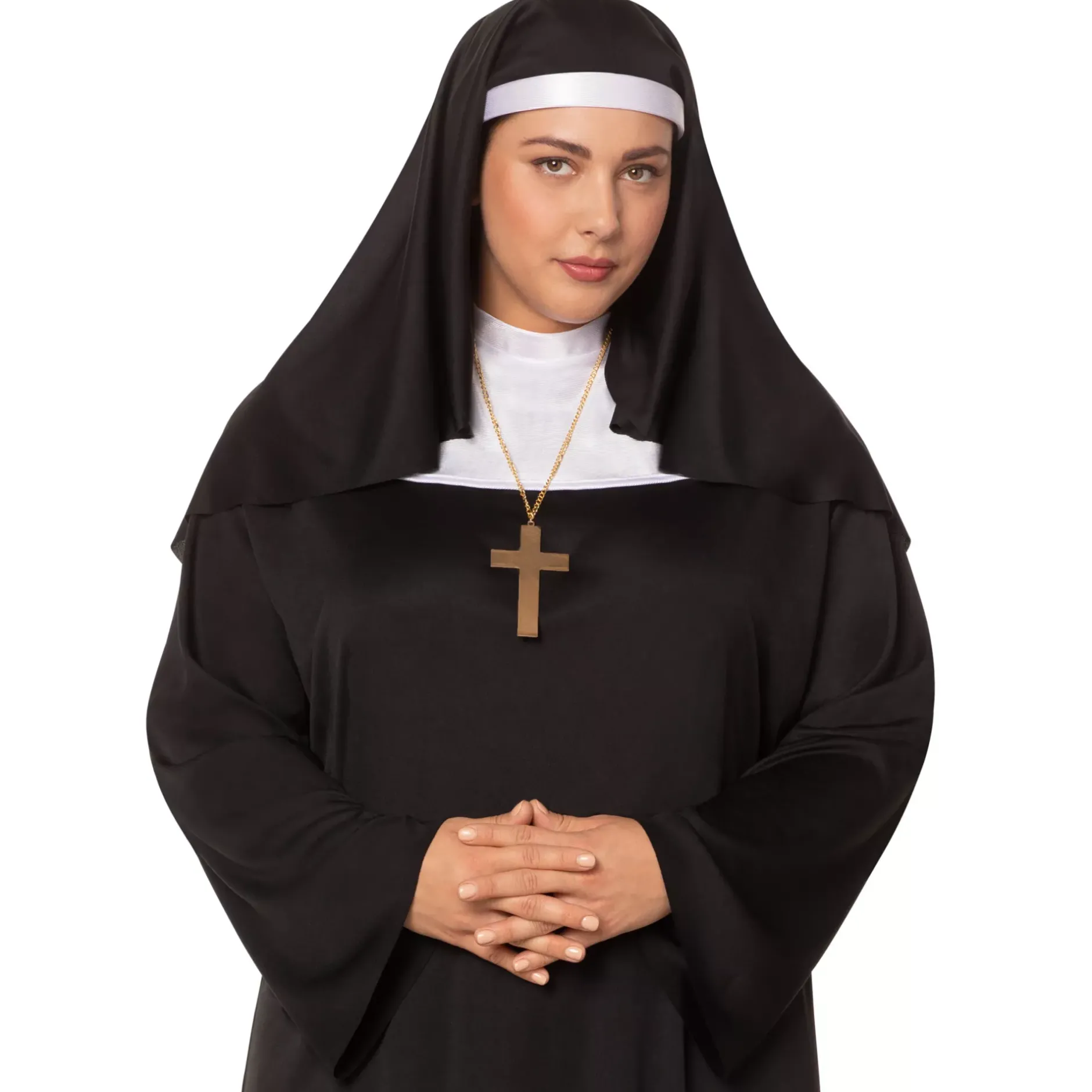 Women Spirit Halloween Plus Size Nun Costume