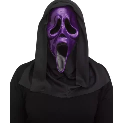 Spirit Halloween Purple Ghost Face Metallic Full Mask