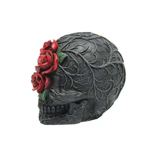 Spirit Halloween Red Roses Skull