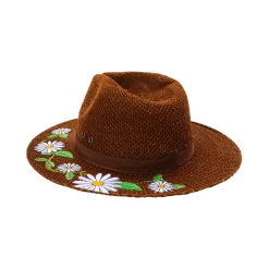 Spirit Halloween '60s Flower Embroidered Hippie Hat