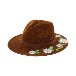 Spirit Halloween '60s Flower Embroidered Hippie Hat