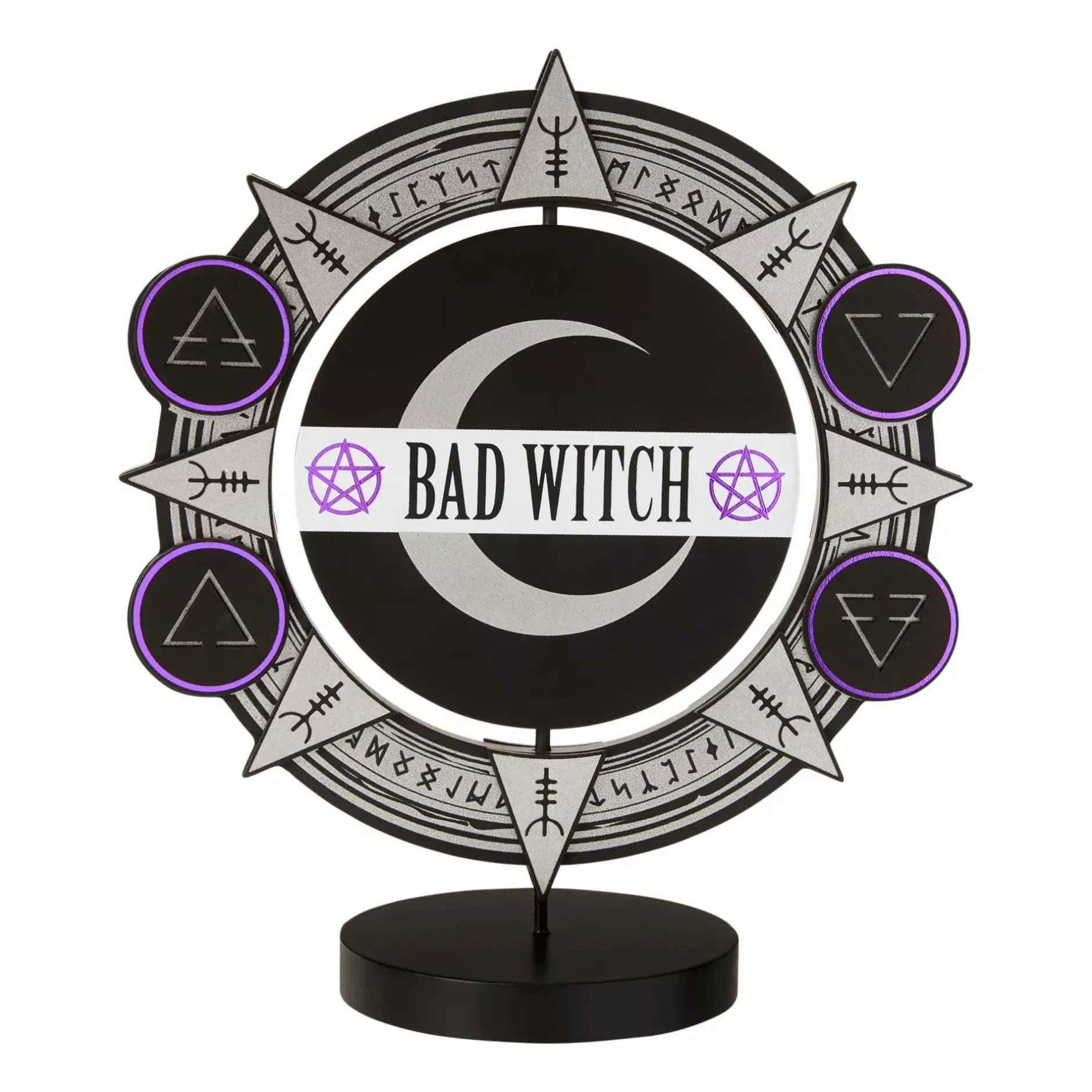 Spirit Halloween Spinning Bad Witch Good Witch Tabletop Sign