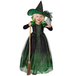 Spirit Halloween Toddler Green Witch Costume