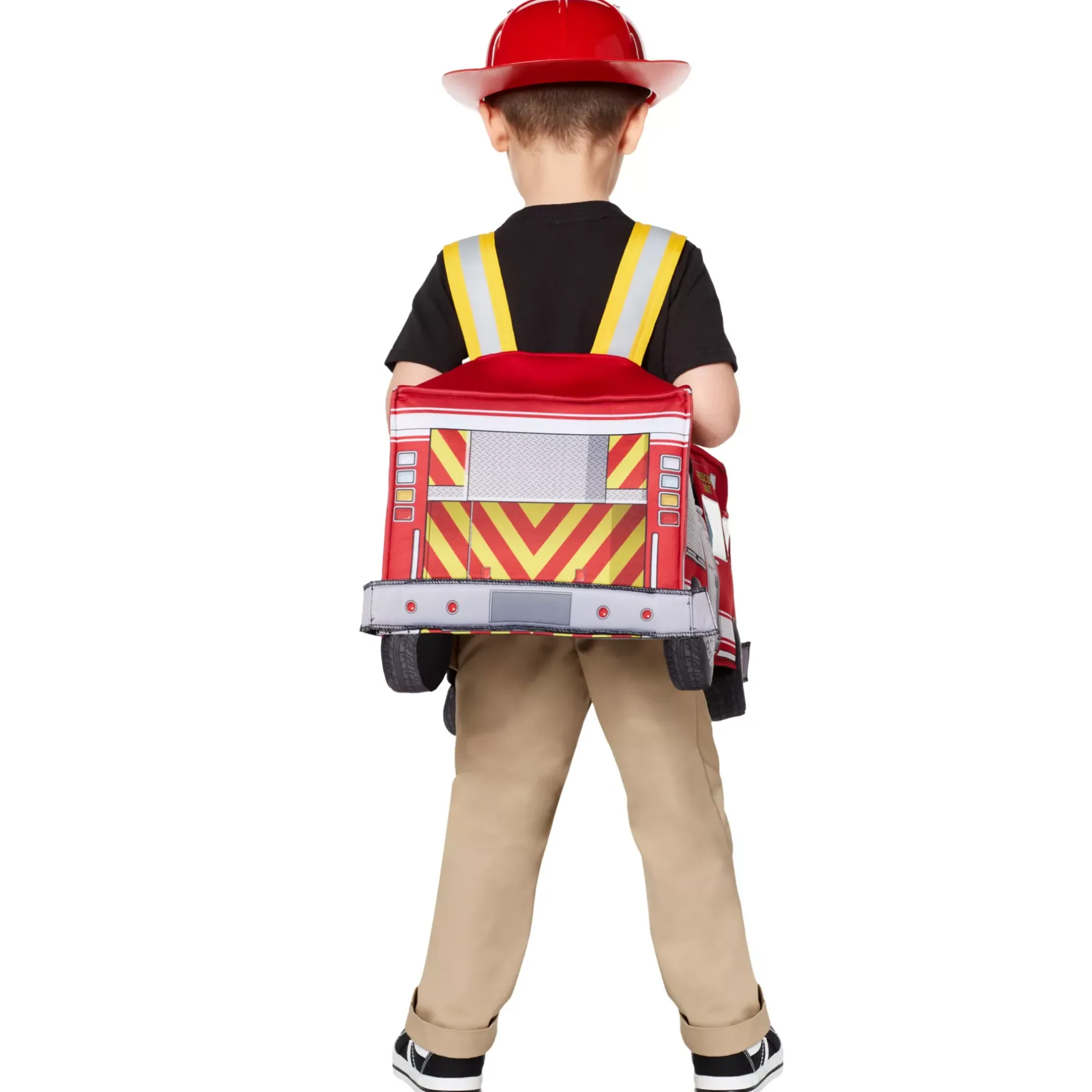 BOY Spirit Halloween Toddler Light-Up Firetruck Ride-Along Costume