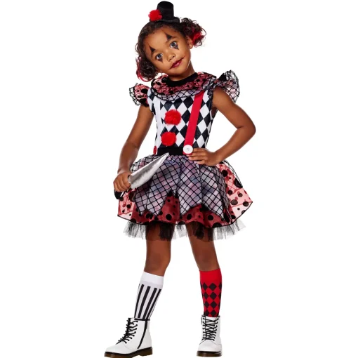 Spirit Halloween Toddler Twisted Clown Costume