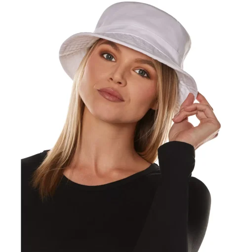 Women Spirit Halloween White Canvas Bucket Hat