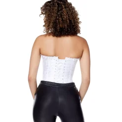 Women Spirit Halloween White Lace Royal Corset